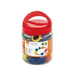 Set 30 de margele din lemn de insirat, viga