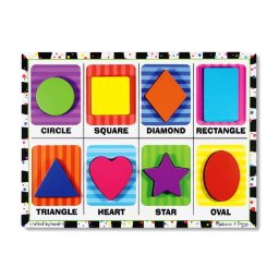 Puzzle Lemn In Relief Forme Geometrice Melissa And Doug