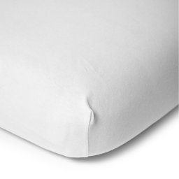 Cearsaf alb cu elastic pentru patut bebe 60x120cm