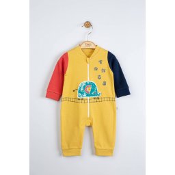 Salopeta pentru bebelusi elefantel, tongs baby (culoare: galben, marime: 0-3 luni)