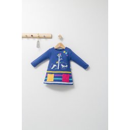 Rochita pentru fetite colorful autum, tongs baby (culoare: albastru, marime: 9-12 luni)