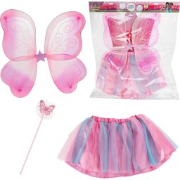 Costum Zana cu Fustita, Aripioare si Bagheta Magica Princess Friends Toi-Toys TT12146A