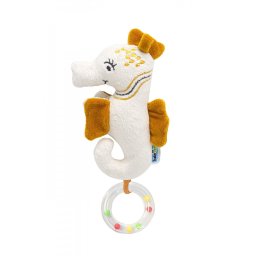 Jucarie zornaitoare babyjem, calut de mare din plus, 3 luni+ (culoare: verde)
