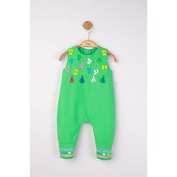 Salopeta de vara pentru bebelusi ciucurasi, tongs baby (culoare: verde, marime: 3-6 luni)