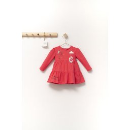 Rochita scufita rosie pentru fetite, tongs baby (marime: 18-24 luni, culoare: corai)
