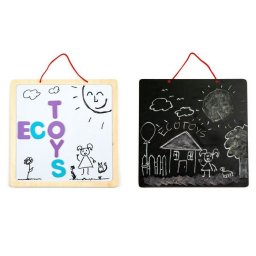 Tabla educationala 3 in 1 cu litere magnetice ecotoys esc-w-018a