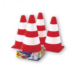 Set 4 Conuri Alb-rosu Androni Giocattoli