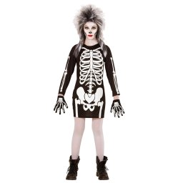 Costum schelet rochie halloween fetita - 5 - 7 ani / 128 cm