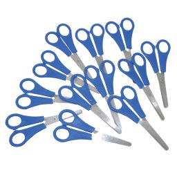 Set 12 foarfeci scolare cu lama gradata de la 0 la 5 cm