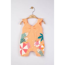 Salopeta din muselina de vara pentru bebelusi, tongs baby (marime: 3-6 luni, culoare: somon)