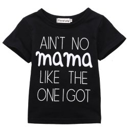 Tricou copii negru "ain't no mama" (marime: 100)
