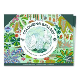 Mapa cu 3 postere de colorat in salbaticie, djeco