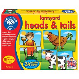 Joc Educativ Asociere Prietenii De La Ferma Farmyard Heads & Tails