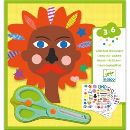 Set creativ cu autocolante djeco, la coafor