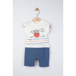 Salopeta de vara pentru bebelusi marathon, tongs baby (marime: 0-3 luni, culoare: ecru)