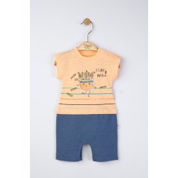 Salopeta de vara pentru bebelusi marathon, tongs baby (culoare: somon, marime: 6-9 luni)