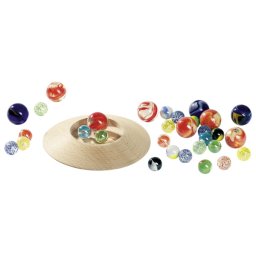 Joc clasic de indemanare cu bile de sticla - set 31 piese