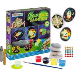 Set pictura pe pietre cu vopsea fosforescenta Glow in the dark Grafix GR200054