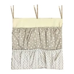 Buzunar organizator patut bebe 60x60 cm deseda stelute bej