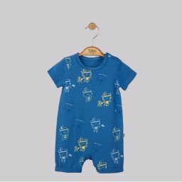 Salopeta de vara tabara pentru bebelusi, tongs baby (culoare: albastru, marime: 3-6 luni)