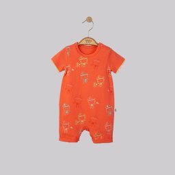 Salopeta de vara tabara pentru bebelusi, tongs baby (culoare: portocaliu, marime: 3-6 luni)