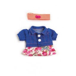 Set Imbracaminte Jacheta Blugi Si Fustita Pentru Papusi 21 Cm