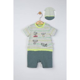 Salopeta de vara pentru bebelusi koala, tongs baby (culoare: verde, marime: 6-9 luni)