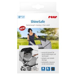 Copertina pentru protectie solara uv 50+, parasolar pentru carucior de copii, model universal, negru, reer shinesafe black 84191