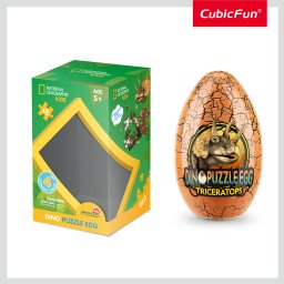 Cubic fun - puzzle in cutie triceratops 63 piese