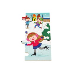 Puzzle anotimpuri, iarna, 24 piese viga