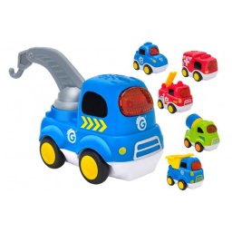 Masinuta bebe Globo Vitamina G cu sunete si lumini 12 cm