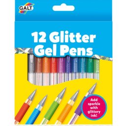 Set 12 pixuri cu gel si sclipici