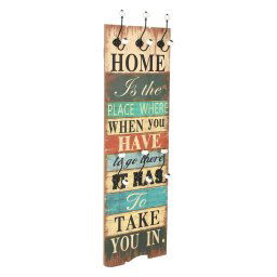 Cuier de perete cu 6 carlige, 120 x 40 cm, HOME IS GartenMobel Dekor
