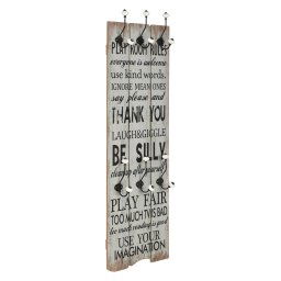 Cuier de perete cu 6 carlige, 120x40 cm, THANK YOU GartenMobel Dekor