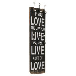 Cuier de perete cu 6 carlige, 120 x 40 cm, LOVE LIFE GartenMobel Dekor