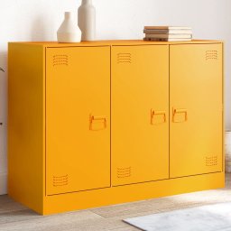 Noptiera, galben mustar, 99x39x73 cm otel GartenMobel Dekor