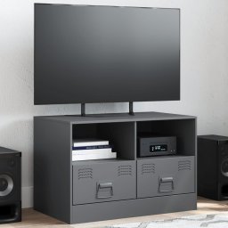 Comoda TV, antracit, 67x39x44 cm, otel GartenMobel Dekor