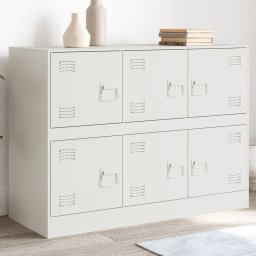 Servanta, alb, 99x39x73 cm, otel GartenMobel Dekor