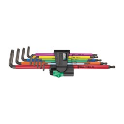 Set 9 chei TORX WERA 967 9 TX XL Multicolour cu cap sferic BlackLaser 05024480001
