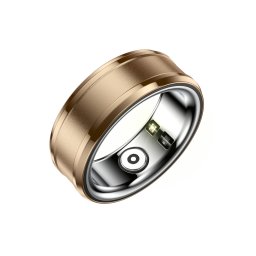 Inel iSEN R3 Smart Ring Gold, HR, SpO2, Temperatura, Monitorizare somn, Multi Sport, Aplicatie dedicata: Nx RING, 18mAh, IP68