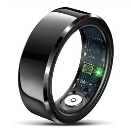 Inel iSEN R6 Smart Ring Black, HR, SpO2, Temperatura, Monitorizare somn, Multi Sport, Aplicatie dedicata: ECTRI, 18mAh, IP68