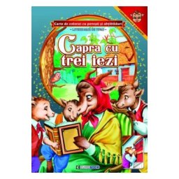 Capra cu trei iezi. Carte de colorat cu povesti si abtibilduri