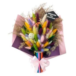 Cadou cadre didactice, aranjament buchet cu flori uscate, m2 – DSPH405011
