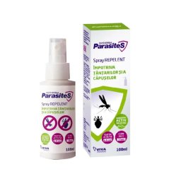 Spray repelent impotriva tantarilor si a capuselor Parasites Santaderm, 100ml, Viva Pharma