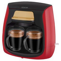 Filtru de cafea Sencor SCE2101RD, 500W, rezervor de apa 0,3L, capacitate 2 cani, rosu