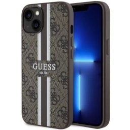 Husa Guess GUHMP14SP4RPSW iPhone 14 6.1" brown/brown hardcase 4G Printed Stripes MagSafe