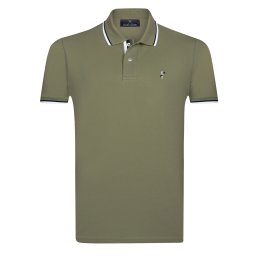 Jacey Quinn Tricou oliv / negru / alb