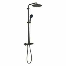 Coloana de dus cu termostat Grohe Tempesta System 250, negru mat