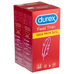 Durex Feel Thin - prezervative pentru o senzație realistă (2x12buc)
