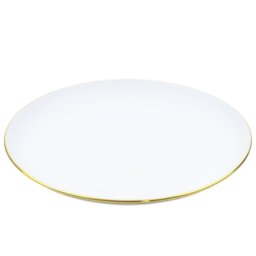 Farfurie eleganta Pufo Ellegance pentru desert, aperitive, 23 cm, alb
